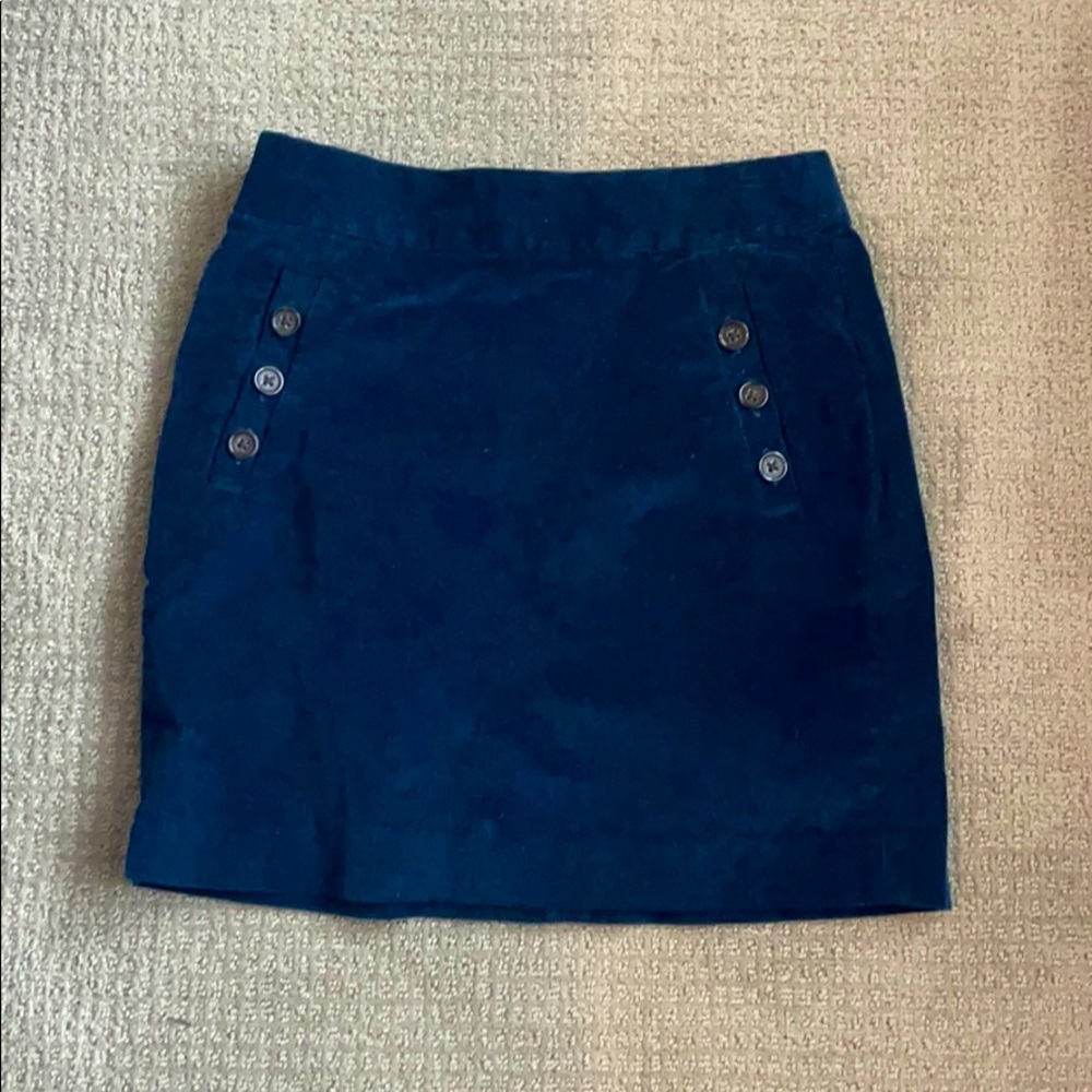 Navy corduroy Banana Republic pencil skirt